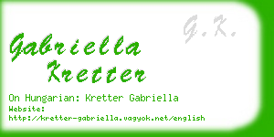 gabriella kretter business card